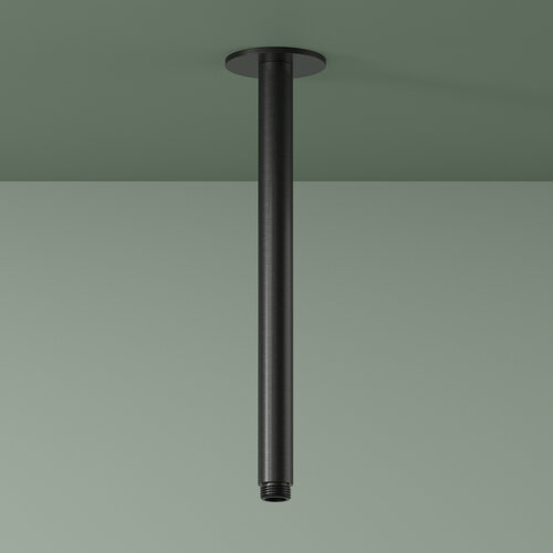 Plafondbuis Hotbath Ace 30 cm Geborsteld Zwart PVD 