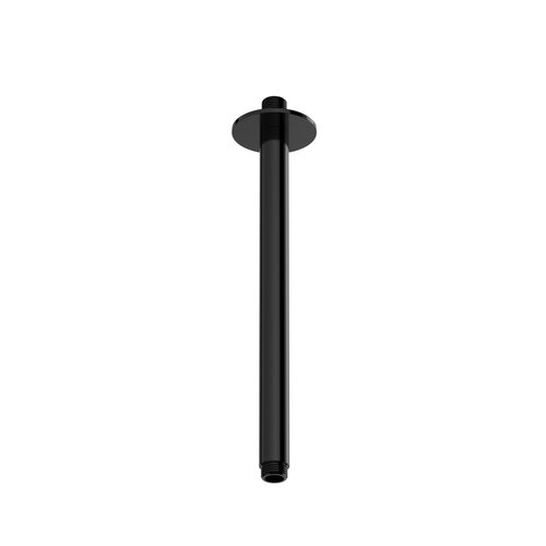 Plafondbuis Hotbath Ace 30 cm Gepolijst Zwart PVD 