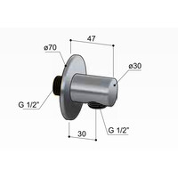 Wanduitlaat Hotbath Ace Geborsteld Koper PVD