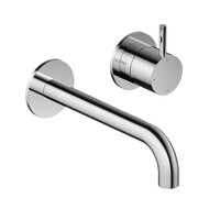 Inbouw Wastafelkraan Hotbath Cobber 18cm Gebogen Uitloop 1-Hendel Chroom