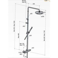 Thermostatische Stortdoucheset Hotbath Ace Chroom