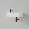 Gliss Design Fontein Gliss Design Freya Solid Marble 40x22x10 cm Met Kraangat Links Mat Wit