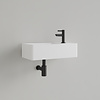 Gliss Design Fontein Gliss Design Freya Solid Marble 40x22x10 cm Met Kraangat Rechts Glans Wit