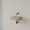 Gliss Design Fontein Gliss Design Freya Solid Marble 40x22x10 cm Zonder Kraangat Links Mat Cappuccino