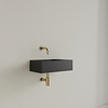 Gliss Design Fontein Gliss Design Freya Solid Marble 40x22x10 cm Zonder Kraangat Rechts Mat Zwart