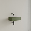 Gliss Design Fontein Gliss Design Freya Solid Marble 40x22x10 cm Zonder Kraangat Rechts Mat Olijf Groen