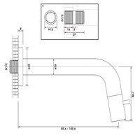 Inbouw Fonteinkraan Brauer Brushed Edition Inkortbaar RVS Geborsteld PVD