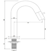 Opbouw Fonteinkraan Brauer Brushed Edition Met Gebogen Uitloop RVS Geborsteld PVD