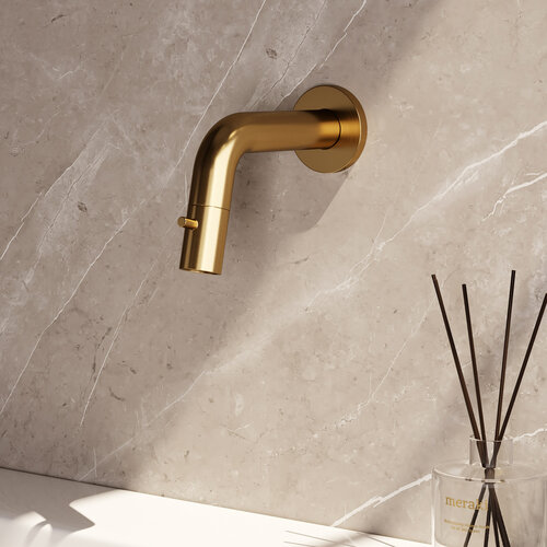 Inbouw Fonteinkraan Brauer Gold Edition Inkortbaar Goud Geborsteld PVD 