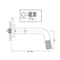 Inbouw Fonteinkraan Brauer Gunmetal Carving Edition Inkortbaar Gunmetal Geborsteld PVD