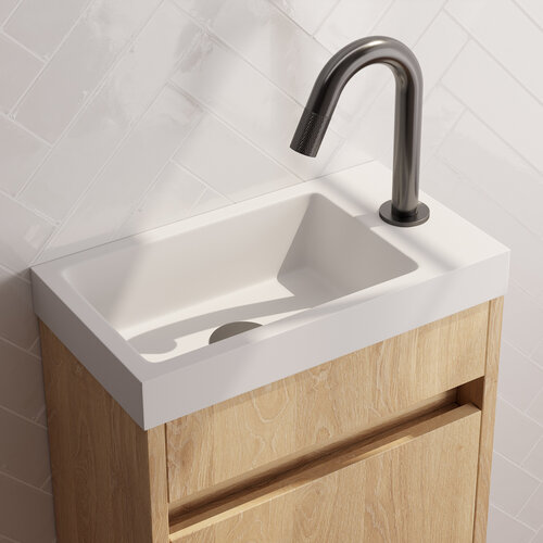 Opbouw Fonteinkraan Brauer Gunmetal Carving Edition Met Gebogen Uitloop Gunmetal Geborsteld PVD 