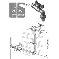 Dubbele Dienstkogelkraan Go by van Marcke ECO 3/4 Mat Chroom