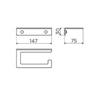 Toiletrolhouder Clou Fold 3 x 14,7 cm Mat Wit