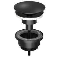 Fonteinpack Hit Basic-Line Porselein Glans Wit (kraangat links) Mat Zwart