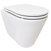 Rimless Wandcloset BSW Astev Wit Met Flatline Toiletzitting Softclose En Quick Release Mat Wit