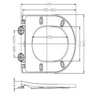 Toiletzitting met Deksel BWS Astev Shade Slim met Soft Close Wit