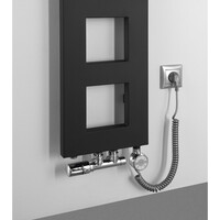 Designradiator Sapho Block 28x133 Cm Mat Zwart
