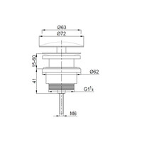 Clickwaste BWS Mark Verlengd 5/4" Geborsteld Brons Koper