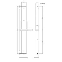 Designradiator Sapho Othello 30x189 Cm Mat Zwart