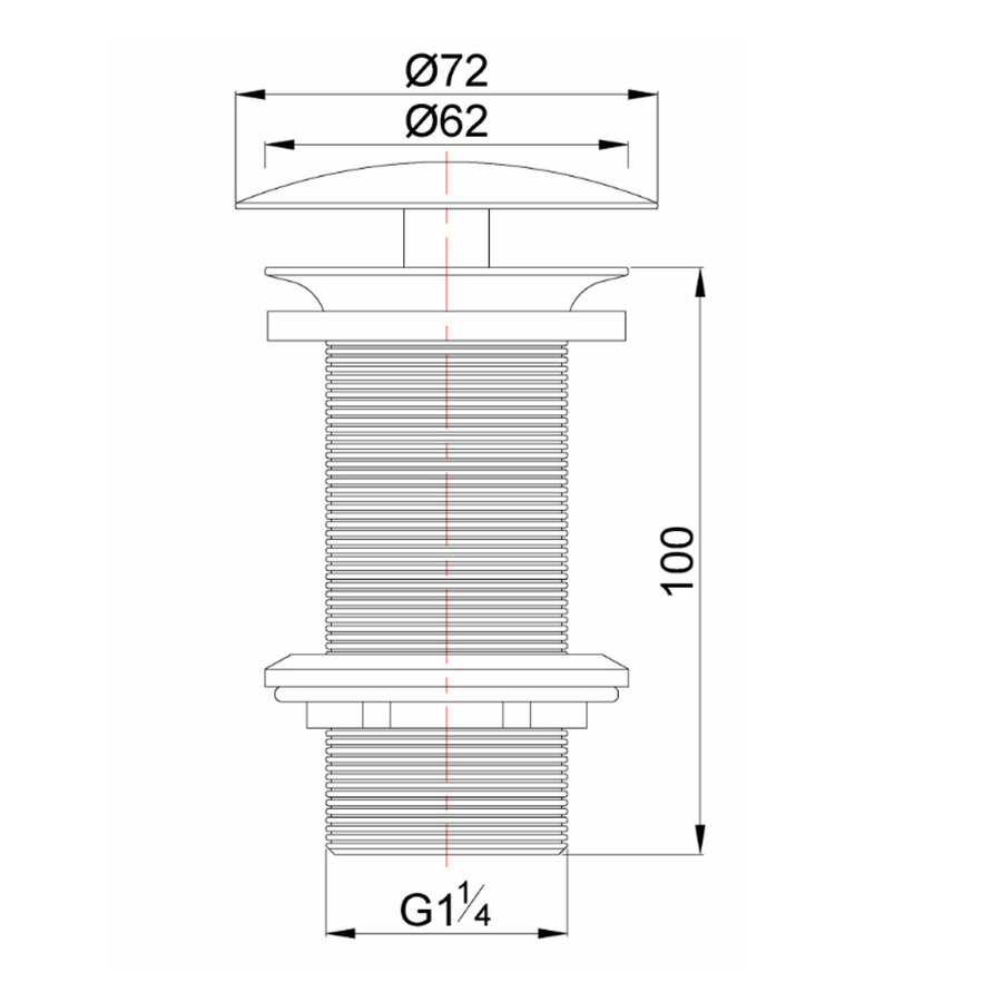 Vaste Waste BWS Mark Verlengd 5/4" Geborsteld Brons Koper