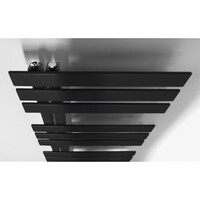 Designradiator Sapho Silvana Recht 50x123.6 cm 561W Mat Zwart