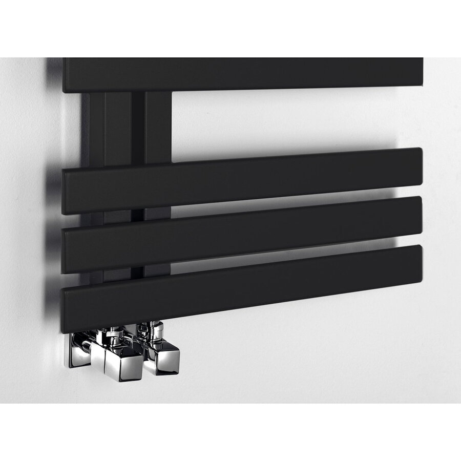 Designradiator Sapho Silvana Recht 50x123.6 cm 561W Mat Zwart