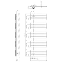 Designradiator Sapho Silvana 50x123.6 cm 561W Wit