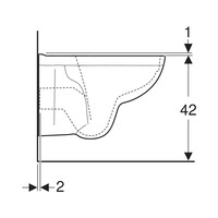 Geberit Bastia Wandcloset Diepspoel Rimfree Wit (zonder zitting)