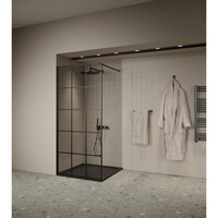 Inloopdouche | BWS | Oganto 2 | 90x200 cm | 8 mm | Zwart