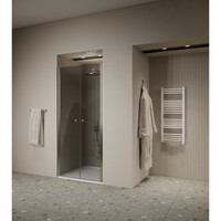 Douchedeur | 2 Pendeldeuren | Marip | 6mm | 120x190 cm | Mat Chroom