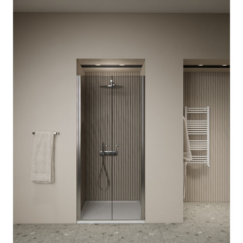 Douchedeur | 2 Pendeldeuren | Marip | 6mm | 80x190 cm | Mat Chroom 