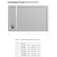 Inloopdouche BWS Elonpa Helder Glas 120x200 cm Zwart