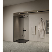 Inloopdouche BWS Elonpa Helder Glas 70x200cm Zwart