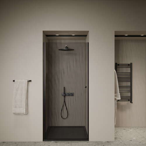 Douchedeur | Nisdeur | Marip | 6mm | 90x190 cm | Zwart 