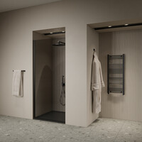 Douchedeur | Nisdeur | Marip | 6mm | 90x190 cm | Zwart