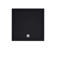 Douchebak BWS Dana Vierkant Cast Marble 90x90 cm Zelfdragend Mat Zwart