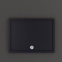 Douchebak BWS Dana Rechthoek Cast Marble 140x90 cm Zelfdragend Mat Zwart