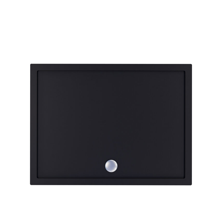 Douchebak BWS Dana Rechthoek Cast Marble 120x80 cm Zelfdragend Mat Zwart