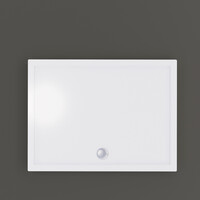 Douchebak BWS Dana Rechthoek Cast Marble 100x80 cm Zelfdragend Wit