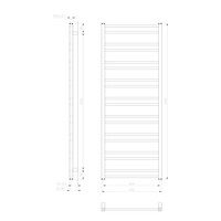 Designradiator Sapho Metro Dos 55x143 cm Wit