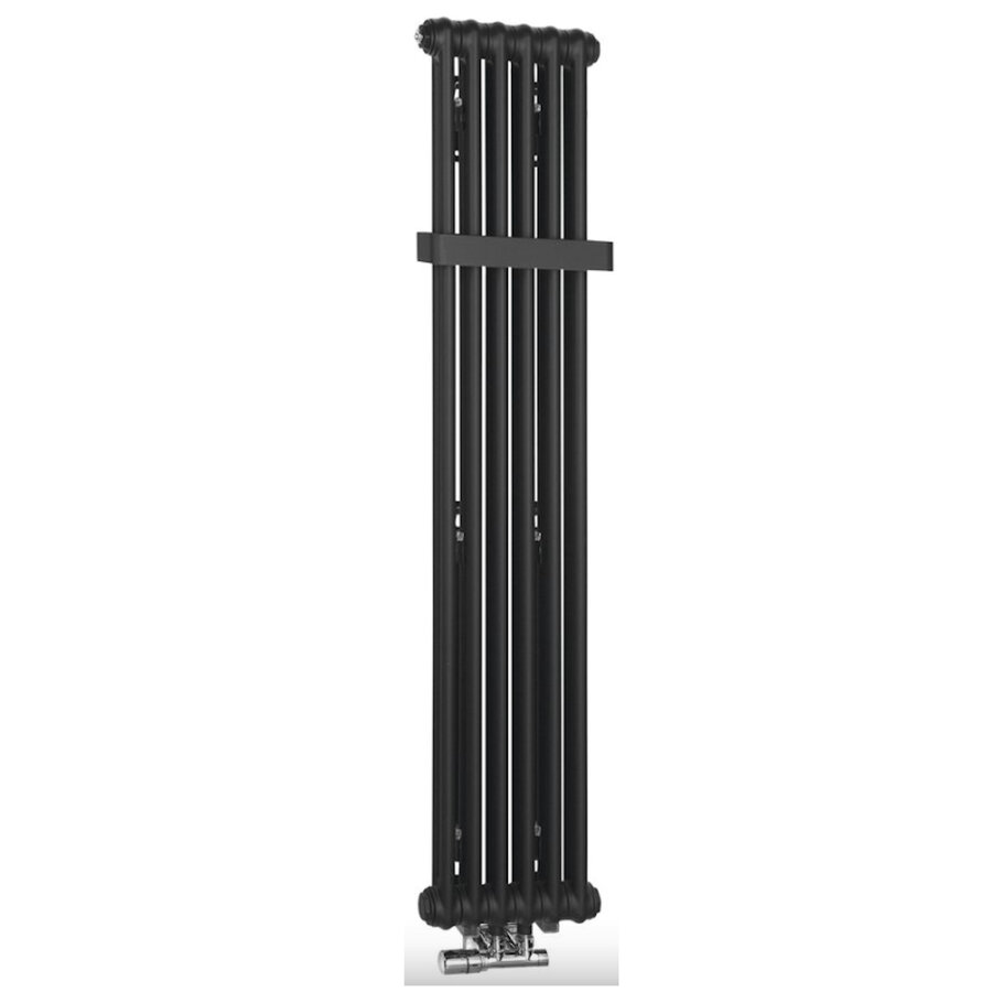 Designradiator Sapho Fede 150x30,6 cm Mat Zwart