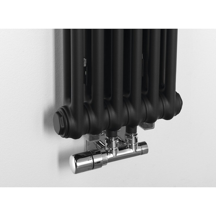 Designradiator Sapho Fede 150x30,6 cm Mat Zwart