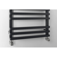 Designradiator Sapho Fantina Recht 50x121,5cm 495W Mat Zwart
