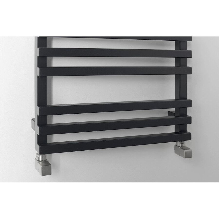 Designradiator Sapho Fantina Recht 50x121,5cm 495W Mat Zwart