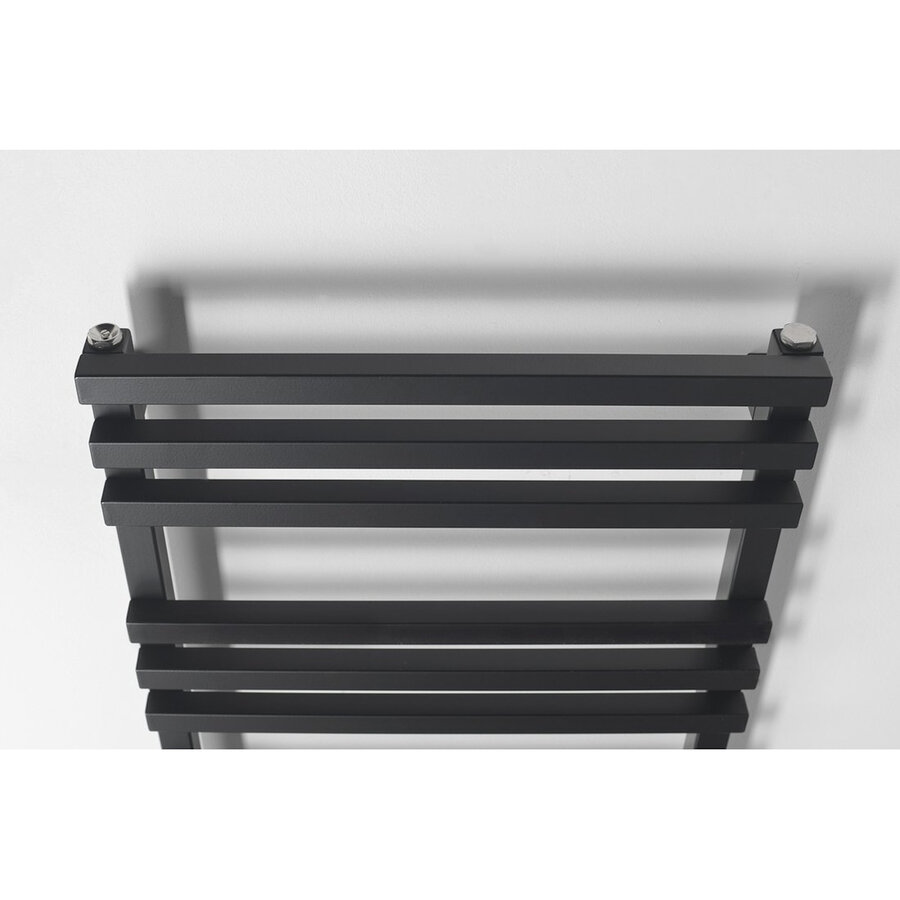 Designradiator Sapho Fantina Recht 50x121,5cm 495W Mat Zwart