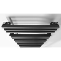 Designradiator Sapho Fantina Recht 50x164,7cm 495W Mat Zwart