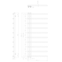 Designradiator Sapho Justina 50x124,6 cm 340W Mat Wit