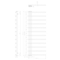 Designradiator Sapho Justina 50x151 cm 410W Mat Wit