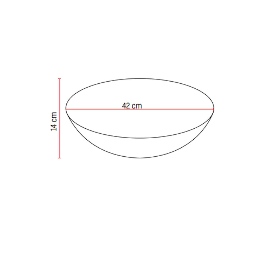 Waskom BWS Veroni Per Solid Surface 42x42x14 cm Zwart