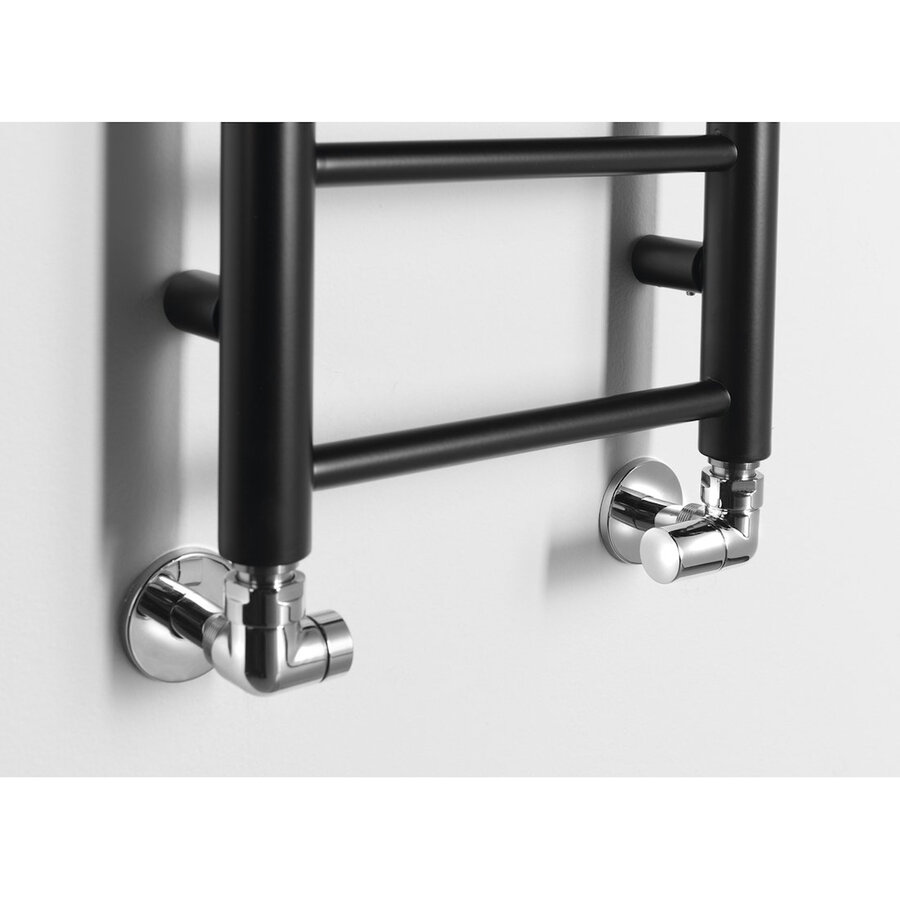 Handdoekradiator Sapho Dina Recht 30x138 cm Mat Zwart